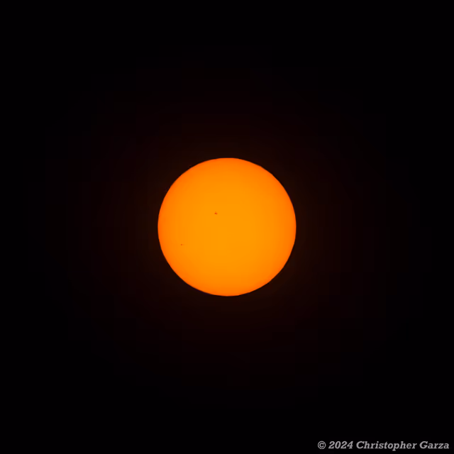 Solar Eclipse 2024 photograph of the sun
