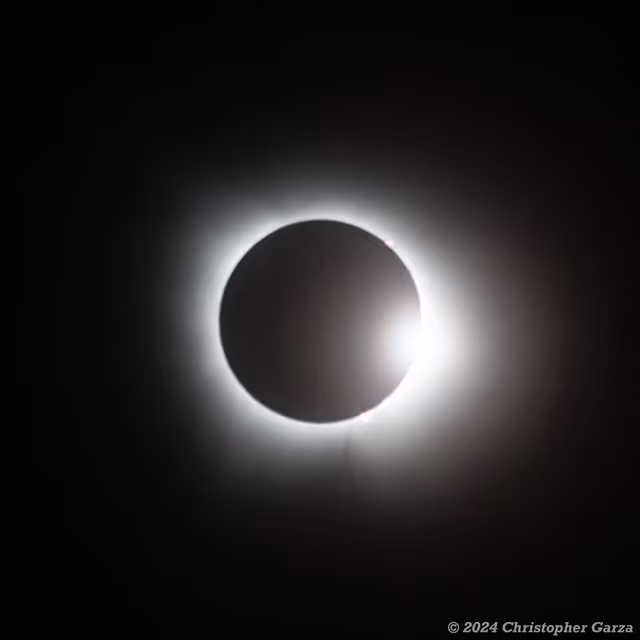 Solar Eclipse 2024 photograph of the sun