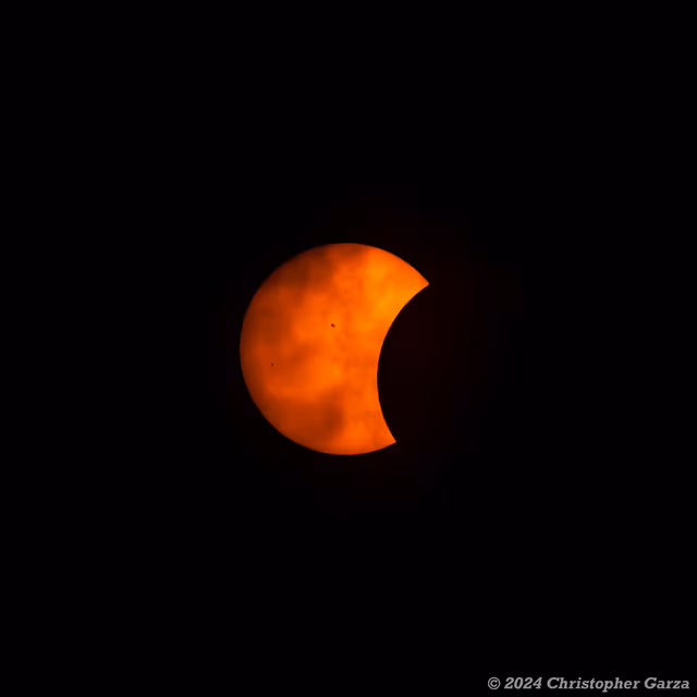 Solar Eclipse 2024 photograph of the sun