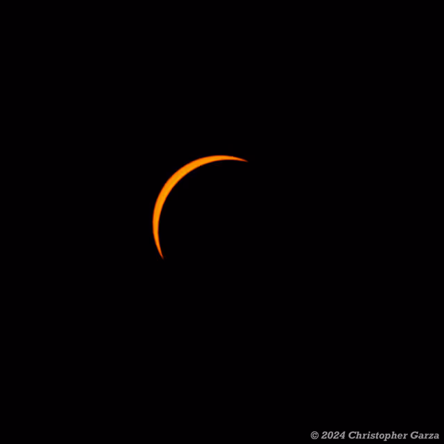 Solar Eclipse 2024 photograph of the sun